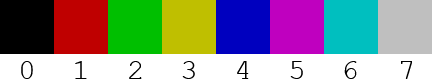 ANSI color palette